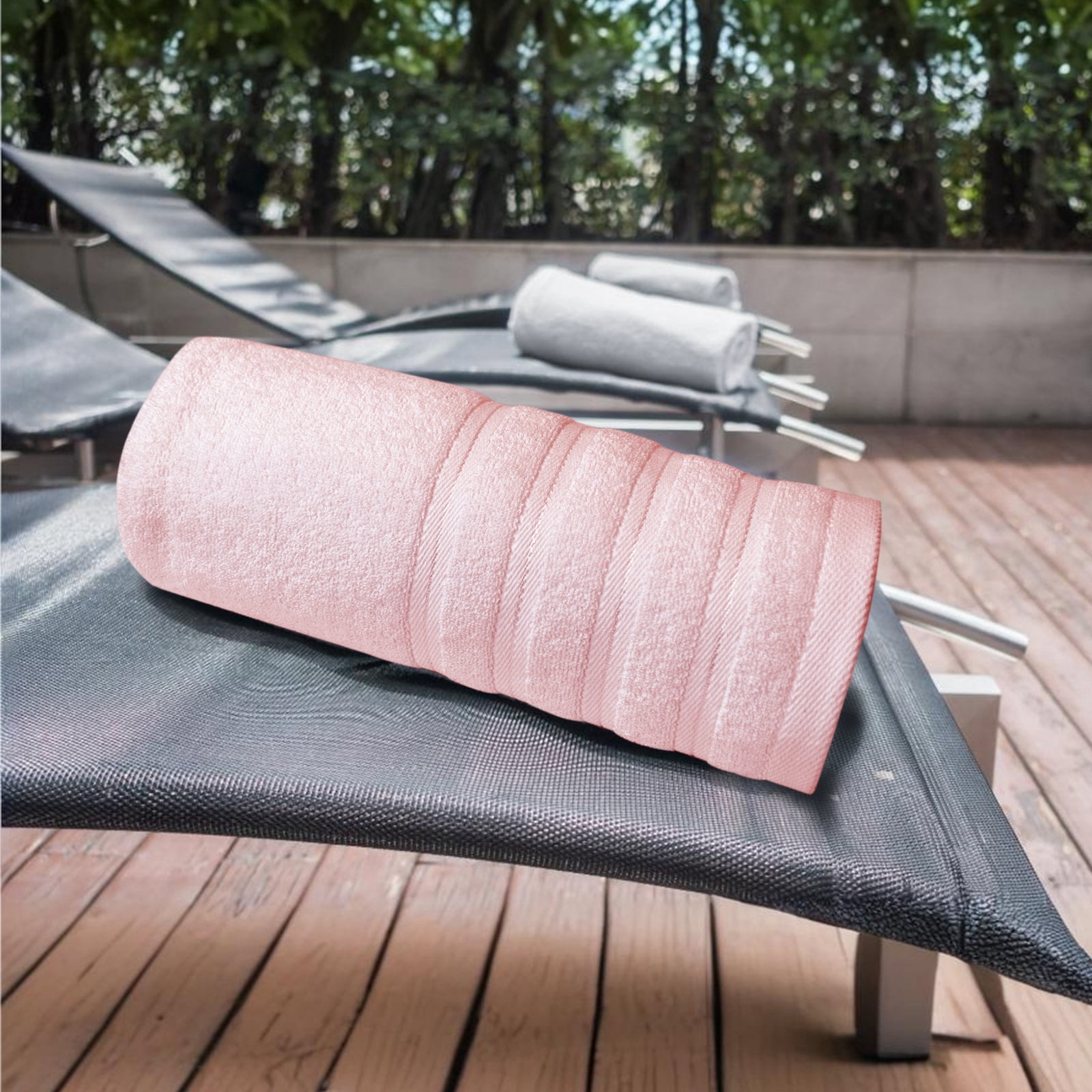 Hitime 100% Cotton Bath Towel Sets of 2 Pieces, 2 Bath Towel, Highly Absorbent Towels for Bathroom, Gym, Hotel