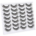 thumbnail image 2 of Lashes Mink Natural Look Cat Eye Wispy False Eyelashes Think Volume Long Fake Eye Lashes Pack 3D Strip Faux Mink Eyelashes 14 Pairs, 2 of 8