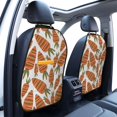 thumbnail image 2 of Cute Stripe Carrot Mats Back Seat Protectors, Car Seat Protector Vehicle Organizers Waterproof Cover Back Seat Cover for Kids with 3 Storage Pockets 2 Pack, 2 of 5