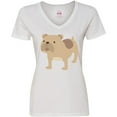 thumbnail image 3 of Inktastic Bulldog Women's V-Neck T-Shirt, 3 of 5