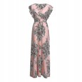 thumbnail image 4 of Womens Boho Vintage Print Split Long Maxi Dress, 4 of 5