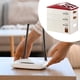 thumbnail image 5 of Caja de almacenamiento para enrutador, caja de regleta, ocultador de sobremesa, soporte para cable ventilado y moderno Tres capas, 5 of 7