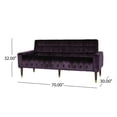 thumbnail image 7 of Noble House Gracelynn Tufted Velvet Sofa, Blackberry, 7 of 7
