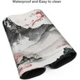 thumbnail image 4 of Japanese Cherry Blossom Gaming Mouse Pad Large Desk Mat XXL 35.4×15.7 in Watercolor Floral Mountain Black Red Extended Mousepad 40X90cm with Non-Slip Rubber Base Stitched Edge for Gamer Office Home, 4 of 6