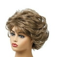 thumbnail image 3 of Short Oblique Bangs Chemical Fiber Hair Cover Curly Hair Wig Stylish Headwear for Woman Girl (As Shown), 3 of 6