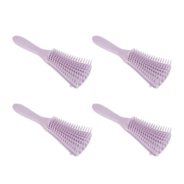 4Pcs Detangling Brush Fine Teeth 8 Row Smoothing Hair Brush for All Hair Types Home Travel Supplies