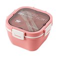 thumbnail image 1 of Sealed Salad Box Plastic Sturdy High Capacity Lunch Box For Office Pink Short, 1 of 6