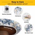 thumbnail image 3 of Elastic Fitted Round Tablecloth, Blue Coastal Waterproof Stretch Table Cover for 36"-44" Tables, Summer Beach Starfish Nautical Eucalyptus Wooden Washable Outdoor Tablecloths for Patio, Picnic, 3 of 9