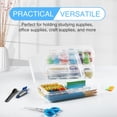 thumbnail image 2 of 3 Pack Clear Pencil Box, Plastic Large Capacity Pencil Boxes Plastic Boxes with Snap-tight Lid, Office Supplies Storage Organizer Box, Stackable Design and Stylish,Clear, 2 of 8