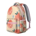 thumbnail image 2 of Fun cartoon peach lover design compact travel backpack cute small backpack for school lightweight school bag for daily use and vibrant pattern, 2 of 6