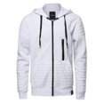 thumbnail image 1 of FashionOutfit Men's Fashion Hoodie Jacket With Contrast Zipper And Ribbed Details, 1 of 3