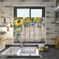 thumbnail image 7 of Sunflower Kitchen Curtains 2 Panels UV Protected Tier Curtains, Half Window Curtains Kitchen Tiers for Guest Room Bathroom Sink Laundry Room Basement,24"x27", 7 of 7