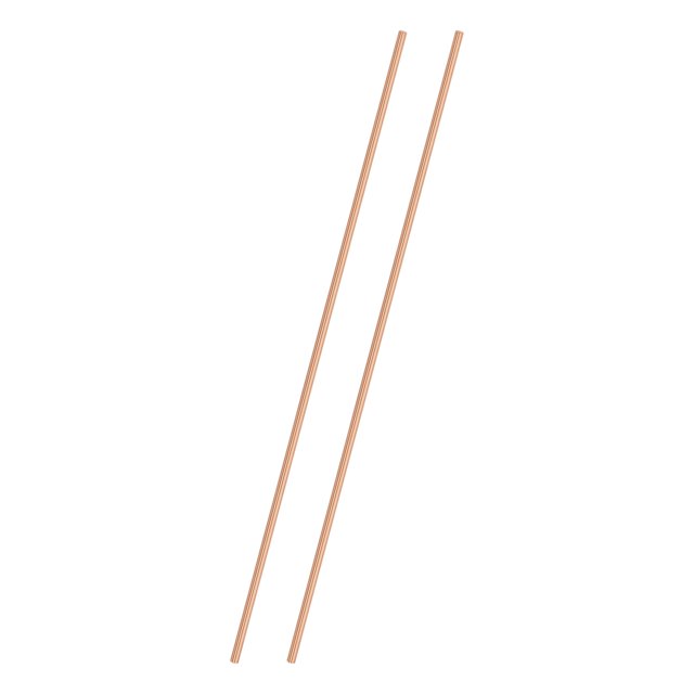 Uxcell 2-Pack Barra Redonda de Cobre 4mm x 300mm T2 Stock de Cobre
