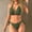 *Army Green, variant on Women's Halter V Neck Bikini Set, 2-Piece Swimsuit with Side Tie Bottom, Triangle Bathing Suit for Beach and Pool Army Green,Women's Plus S