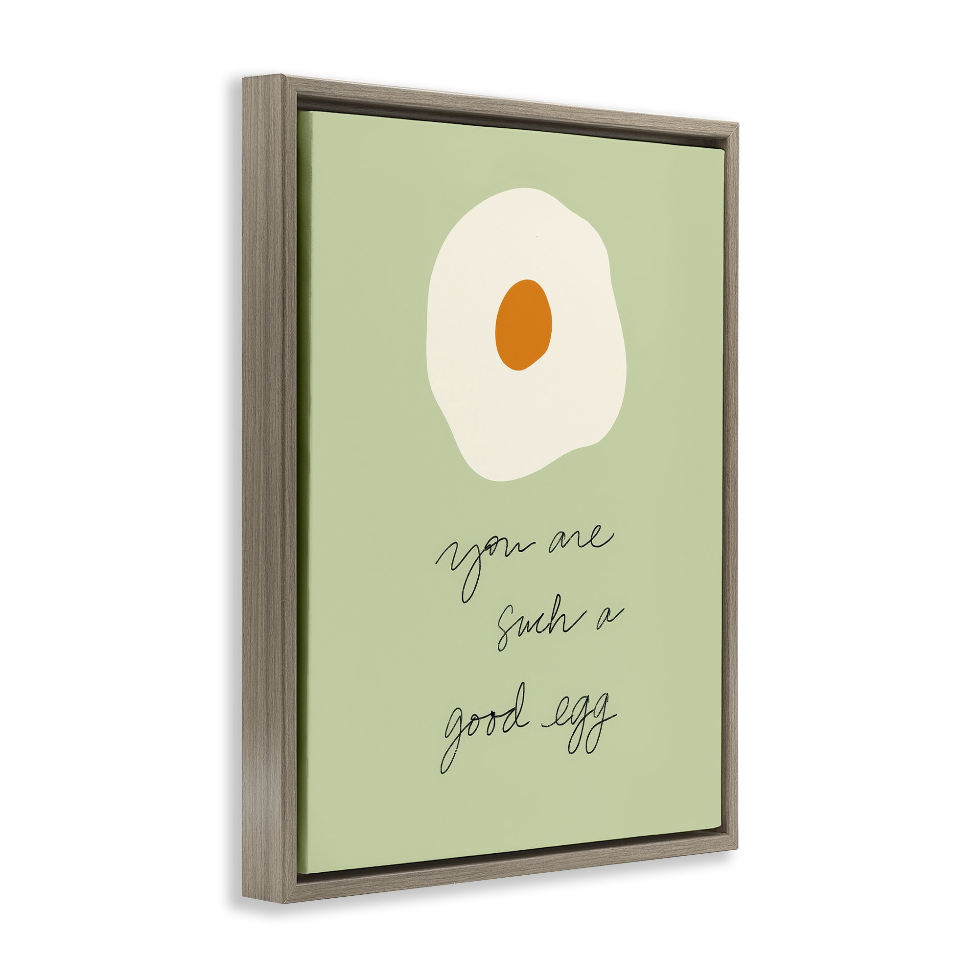 Stupell Industries You Are A Good Egg Brown Framed Floater Canvas Wall Art, design by SD Graphics Studio