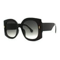 thumbnail image 2 of Womens Thick Temple Plastic Square Mod Butterfly Sunglasses Brown Smoke, 2 of 5
