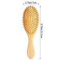 thumbnail image 2 of Mini cepillo de pelo de bambú, portátil, para viajes, para desenredar la cola, masaje natural del cuero cabelludo, cepillo de pelo de madera natural redondeado para hombres y mujeres, 2 of 4