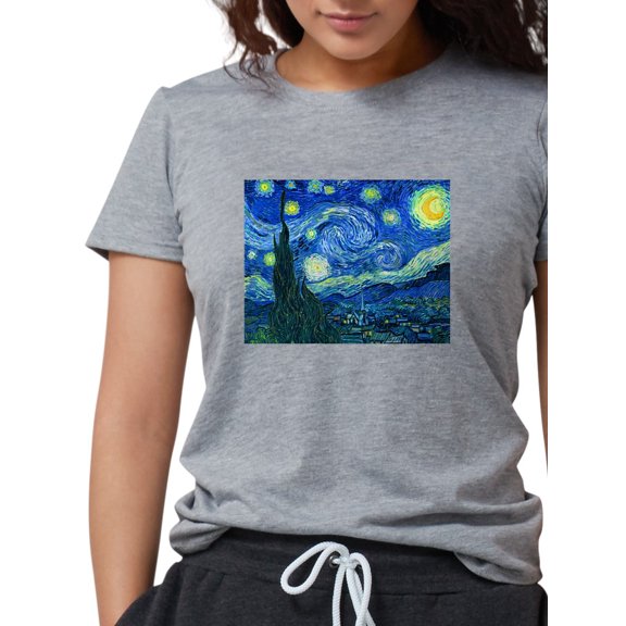 CafePress - Van Gogh Starry Night T Shirt - Womens Tri-blend T-Shirt