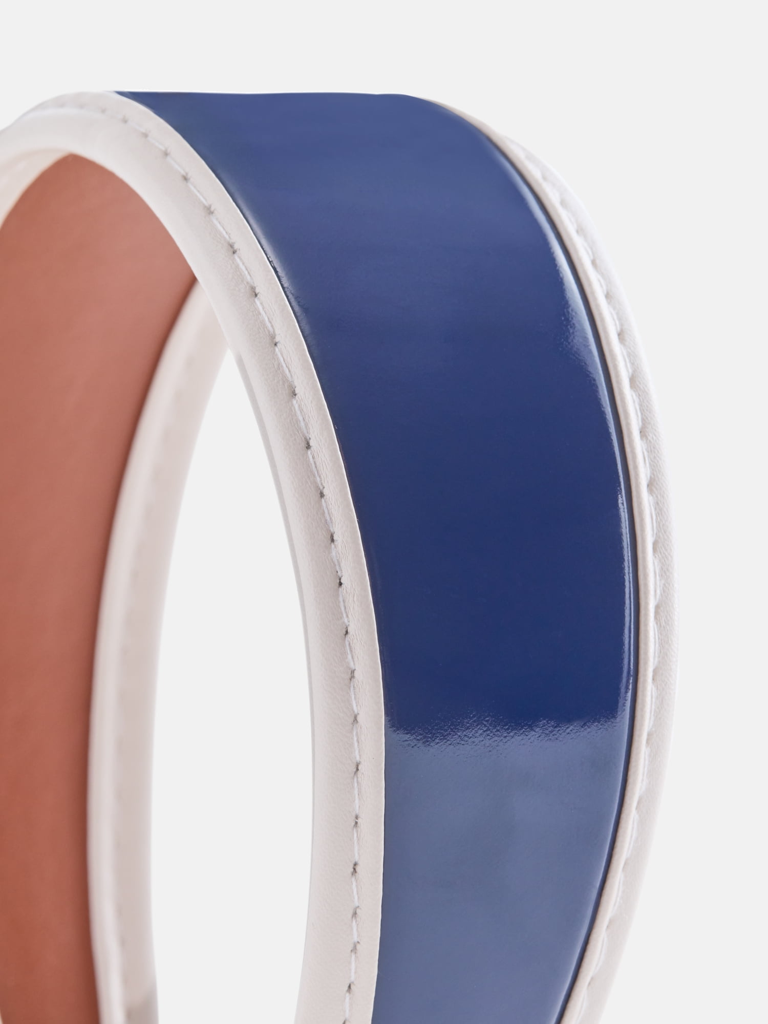 No Boundaries Patent Headband, Women's, Blue/Ivory