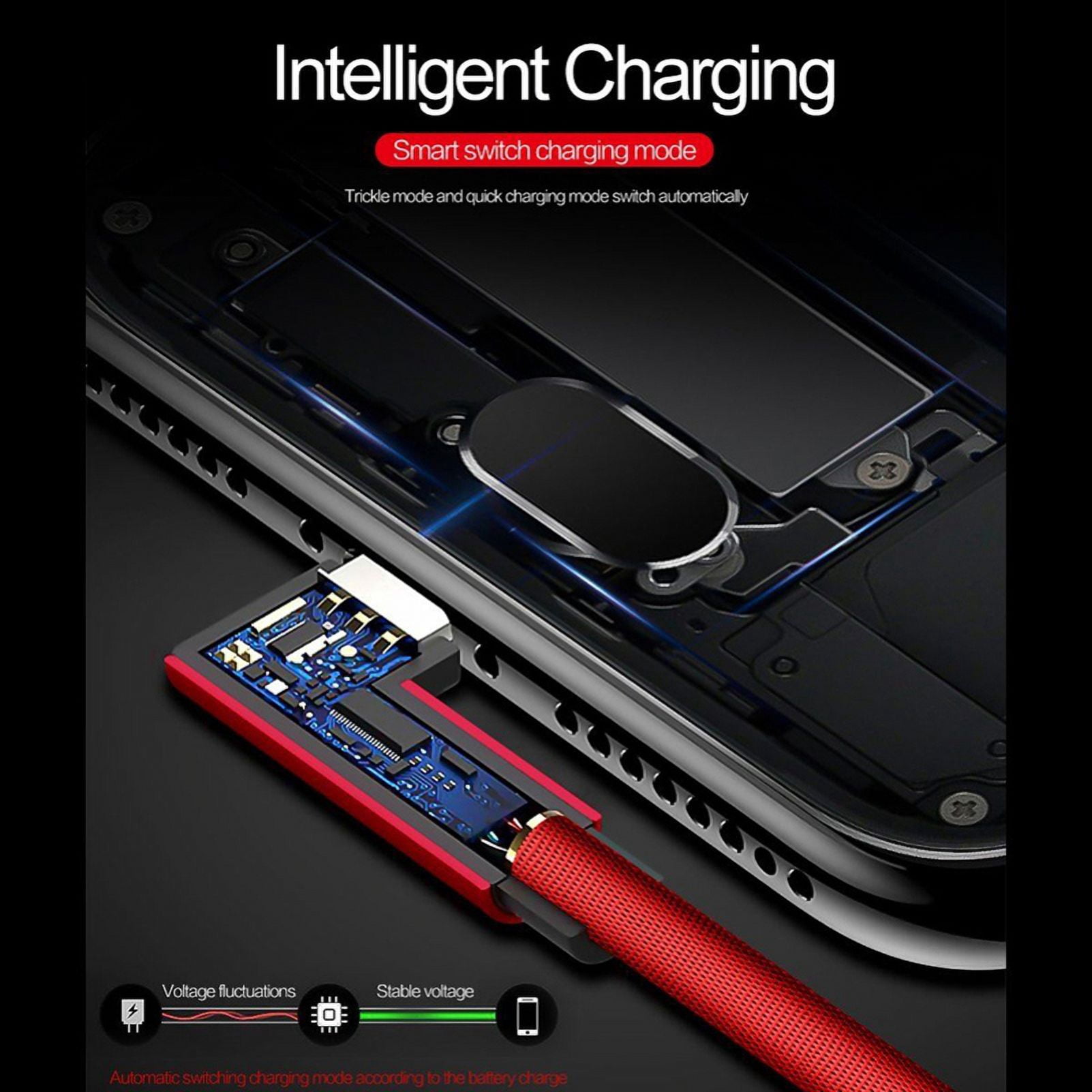 Adaptive Fast Home Charger w 10ft Type-C Angle USB Cable E7A for Nokia 7.1, 8, 3.1 Plus - OnePlus 5T, 6, 6T, 7 Pro - Razer Phone 2 - RED Hydrogen One - Samsung Galaxy Tab S3 9.7 S9 Plus, S8+