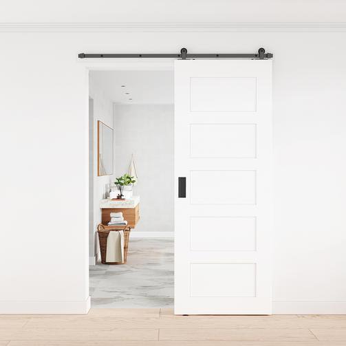 Winsoon 7 5ft Antique Top Mount Single Sliding Barn Wood Door Hardware Cabinet Kit Black Com Winsoon 7 5ft Antique Top Mount, White Sliding Barn Door Hardware