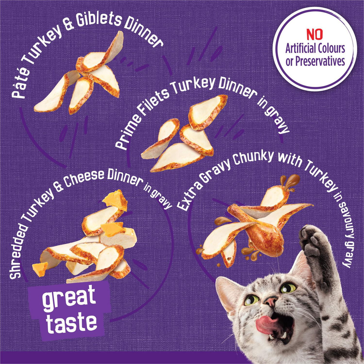 Friskies Turkey Experience Super Pack Variety Pack, Wet Cat Food 32 x 156 g, 156 g x 32
