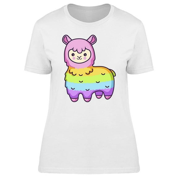 Kawaii Rainbow Llama. Tee Women's -Image by Shutterstock