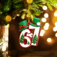 thumbnail image 3 of WKSCLPAI Christmas 67 Ornament for Christmas Tree Decorations, Funny Six Seven Meme Christmas Gingerbread Ornaments 2025, Christmas 67 Ornaments Gift for Teen & Humor Friends, 3 of 7