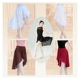 thumbnail image 3 of Ballet Wrap Skirt Chiffon Ballet Skirt Sheer Dance Skirt Waist Adjustable Buckle Skirt, 3 of 7