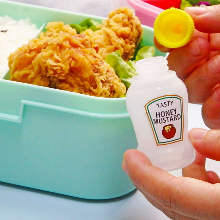 Mini Condiment Squeeze Bottle box Salad Dressing Ketchup Squeeze