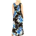 thumbnail image 2 of Sakkas Iyabo Women's Sleeveless Casual Summer Floral Print Dress Maxi Long Stretch - B-Blue - One Size, 2 of 5