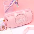 thumbnail image 2 of Pink Cute Quicksand Cat Pencil Case for Girls, Large Capacity, Zipper and Velcro Closures, Practical and Innovative Design, Purple, 2 of 5