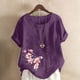 thumbnail image 2 of Camisetas de Manga Corta para Mujeres, Camiseta de Manga Corta Impresa Casual Hecha de 95% Poliéster 5% Spandex para Todas las Estaciones, Camisetas de Manga Corta para Mujeres, 2 of 3