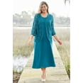 thumbnail image 4 of Woman Within Plus Size Curved Hem Pointelle Cardigan, 4 of 4
