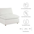 thumbnail image 4 of Modular Sofa Middle Chair, White, Fabric, Modern Contemporary, Living Lounge Cafe Room Hotel Lobby Hospitality, 4 of 8