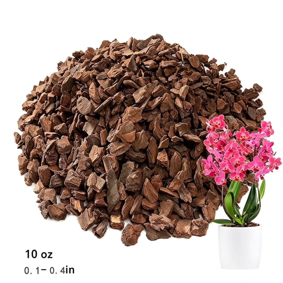 Orchid Bark Planting Soil,Tutuviw 10oz Natural Pine Bark for Potted Plants,Orchid Potting Mix Mulch,Natural Wood Chips Soil Cover for Plants Garden Orchid Medium Indoor Plants (0.1-0.3in)