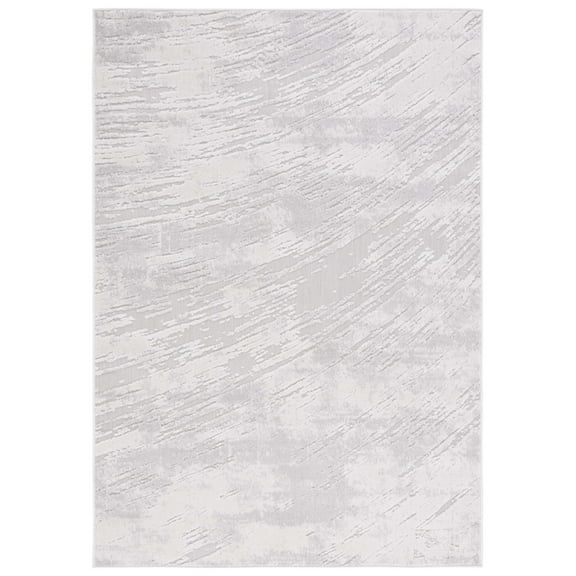 SAFAVIEH Cabana Skyler Indoor/Outdoor Area Rug, Grey/Ivory, 5' x 8'