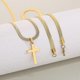 thumbnail image 5 of Cross Necklace For Men Boys Women Stainless Steel Layered Herringbone Chain Cross Pendant 4mm/5mm Double Chains Christian Religious Jewelry Gifts Fo, 5 of 5