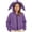 Purple-FLHb, variant on Girls Cute Rabbit Ear ZipāUp Hooded Jacket Kids Long Sleeve Loose Casual Outerwear Children Hoodie Coat 7-8 Year Grey