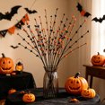 thumbnail image 4 of Roiihwy Halloween Decorations Wreath Of Withered Branches, Artificial Pumpkin Garland, Door Hanging Holiday Display, 11.8x11.8x1.2in Black, 4 of 6