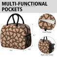 thumbnail image 6 of Lunch Bag Lunch Box for Women Reusable Insulated Lunch Bags,Water-Resistant Cartoon Pizza Black Backdrop Cooler Lunch Tote Bag, Large Capacity for Work Travel Picnic, 6 of 6