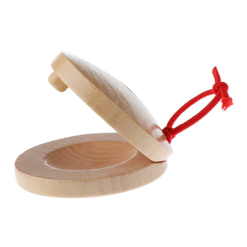 Kid Wooden Castanet Toy Children Musical Percussion Instrument TOY GiftFEH 