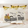 thumbnail image 3 of Country Kitchen Sunflowers Outdoor Waterproof Pillow Covers, Rustic Truck Vintage Farmhouse Decorative Square Throw Pillowcase Sofa Cushion Sham for Patio/Couch/Chair, 16"x16" 2 Pack, 3 of 8