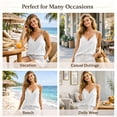 thumbnail image 6 of Linen Tank Tops for Women Plus Size Crop Top Sleeveless Summer Cami Shirt Basic Flowy Dressy Cami Summer V Neck Basic Cami Tees Summer Boho Beach Outfits Undershirt Going Out Top Y2k, 6 of 8