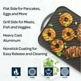 thumbnail image 2 of Nordic Ware Deluxe 16.8" x 11.6" Nonstick Cast Aluminum Reversible Grill Griddle, 2 of 12
