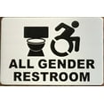 thumbnail image 5 of ALL GENDER RESTROOM WITH IMAGE SIGN (6X9,SILVER,ALUMINUM), 5 of 5