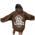 thumbnail image 2 of Womens Hoodie 2025 Be The Light Christian Hoodies with Pockets Hooded Sweatshirt Hoodie Women Pullover, 2 of 6