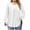 White, variant on BLVB Women's Plus Size Long Sleeve Tunic Tops Pleated Crew Neck Shirts Casual Loose Blouse Fall Winter T-Shirt