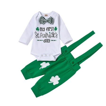 

Qufokar Ropa De Bebe Niño Outfits for Baby Boys Set Boys Girls Outfit Patrick S Romper+Pants Long St. Baby Sleeve Day Printed Boys Outfits&Set