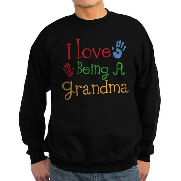 CafePress - I Love Being A Grandma Sweatshirt - Classic Crew Neck Sweatshirt
